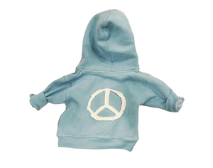 Blue peace zip up hoodie