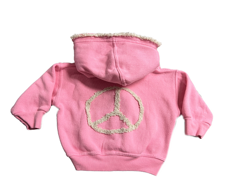 Pink Peace zip up Sweatshirt