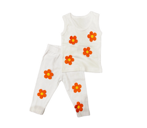 Orange Poppy Flower Tank Set