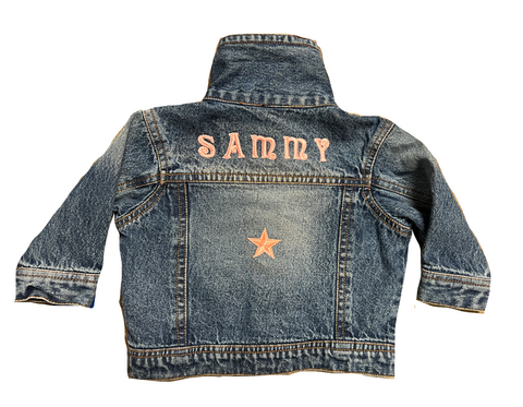 Delicate Monogram Kids Denim Jacket