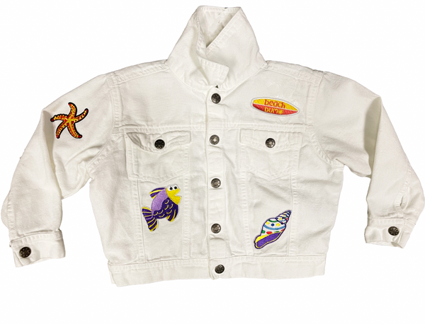 Kids Beach White Denim Jacket