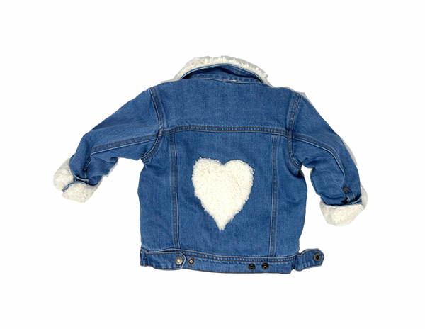 Kids White Shearling Jacket