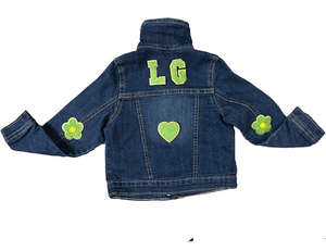 Chenile Initial Kids Denim Jacket