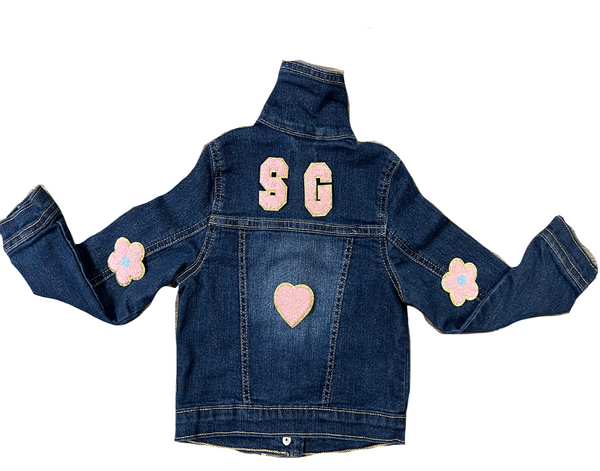 Chenile Initial Kids Denim Jacket