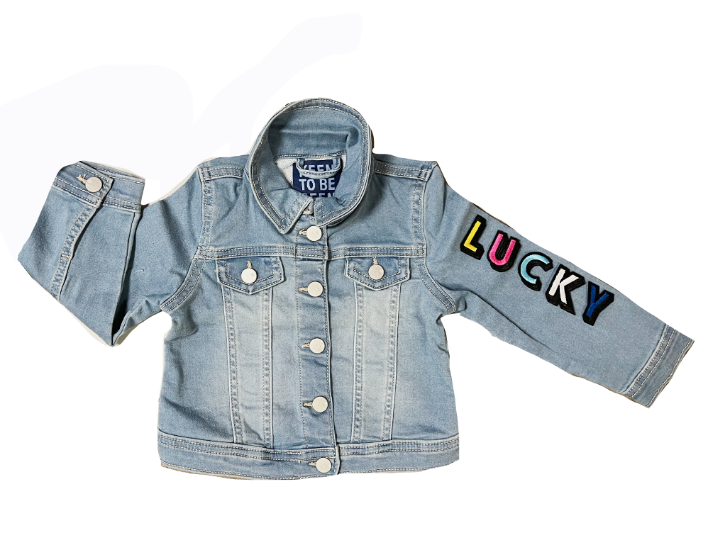 Kids Lucky Sleeve Light denim jacket