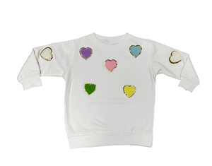 Heart Pull Over Crew Neck